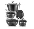 Induction Cookware Set, Fadware Pots and Pans Set Nonstick, Dishwasher Safe Pan Sets for Cooking, Utensils Set w/Frying Pans, Saucepans & Stockpot, Kitchen Essentials for New Home cooktops and  ranges. 