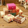 Creative Bamboo Wooden Curtain Storage Box Vintage Simple Ring Earrings Jewelry Storage Case Organizer Utility Box Accessories. 
