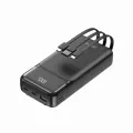 Aspor A316 20000mAh 22.5W Portable Power Bank  (PD & QC 3.0), an LED battery indicator, and four output ports. 