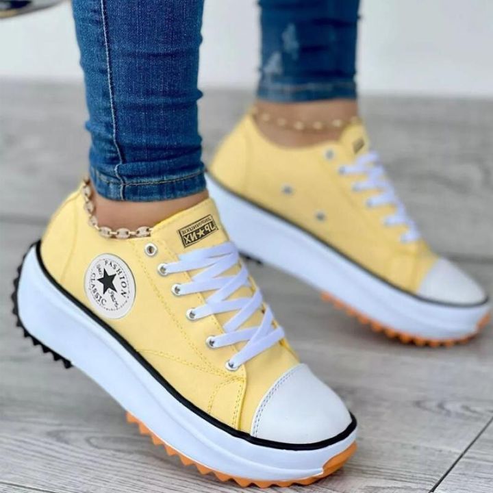 【ETOP】Canvas Shoes Fashion Sneakers Large Size Low Top