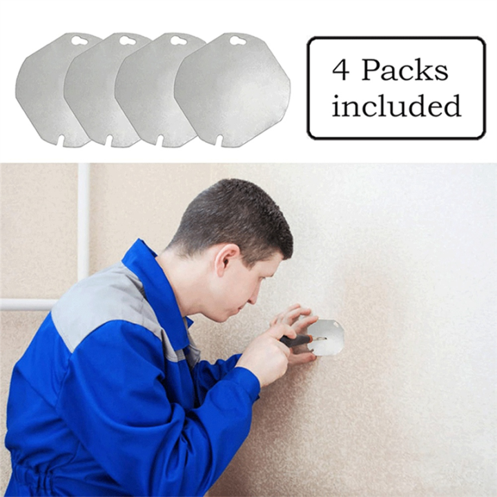 AT44-4%20Packs%20Octagon%20Electrical%20Box%20Cover,%20Galvanized%20Steel%20Metal%20Junction%20Box%20,%20Outlet%20Box%20Cover%20For%20Octagonal%20Box%20-%20Image%204