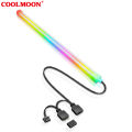 PC Case PSU Extension RGB Cable, ATX 24Pin + PCI-E GPU 8PinX2, Neon Color Line ARGB Streamer Transfer Adapter, M/B 5V 3Pin SYNC. 