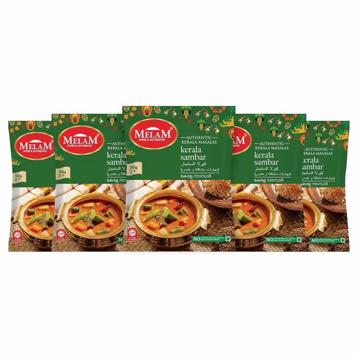 MELAM Sambar Masala | Sambar Powder | Kerala Sambar Powder | Pack of 5 ...