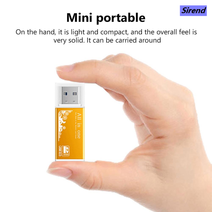 Sirend Mini all in one memory card reader for micro SD TF Ms micro M2 ...