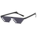 New Arrival 2D Cool and Funny Mosaic Toy Sunglasses with Unique Pixel Design(Small Black). 