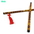(Winds) Traditional Long Bamboo Flute Clarinet Student Musical Instrument 7 Hole 42.5Cm. 