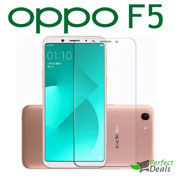 Perfect F5 Anti Scratch 0.3mm Transparent Screen Protection Glass Film Strong Clear Borderless Full Cover 9H Tempered Glass for OPPO F5