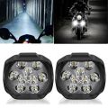 1pc Universal Round Motorcycle LED Head lamp 6W 9Led Distance Light Refit Motorcycle Night Work Light Cafe Racer. 