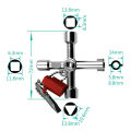 Multifunction 4 Ways Universal Triangle Wrench Key Plumber Keys Triangle. 
