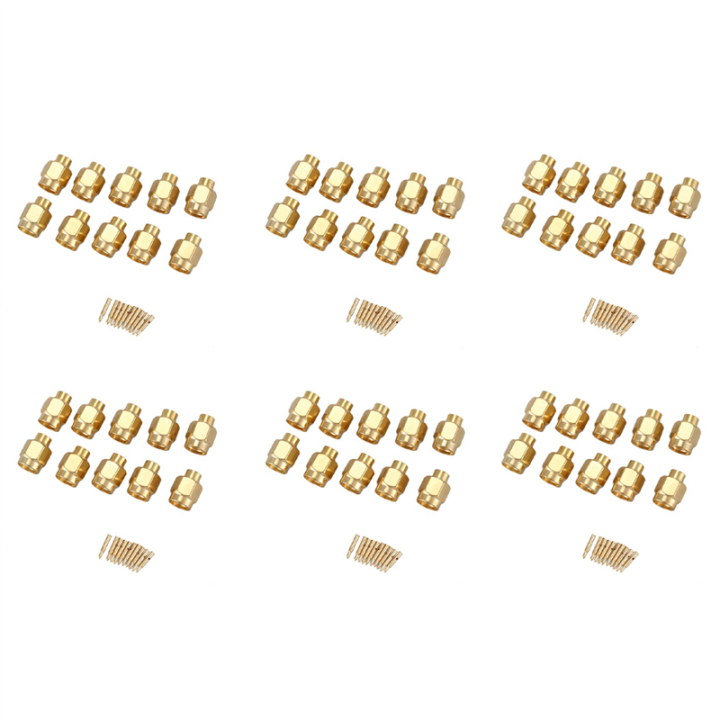 60x SMA Male Plug Solder Coax Connector for Semi-Rigid RG402 0.141 Inch Cable Gold