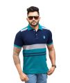 Sea Green, Navy Blue, white mixed 3TONE T shirt for Men | 220GSM. 