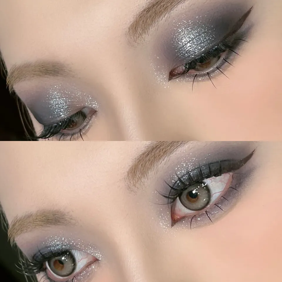 Gray Black Matte Eyeshadow Palette Pearlescent Sequin Glitter Cool Toned  Punk Smokey Eye Pigment Lasting Eyes Makeup Cosmetic