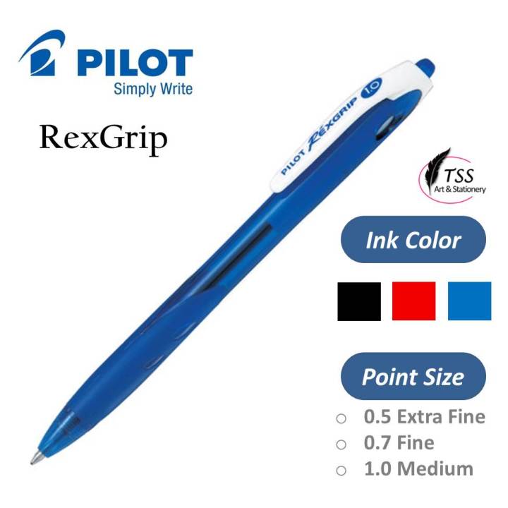 PILOT Rexgrip Ballpoint Pen 0.5 / 0.7 / 1.0 (per piece) | Retractable ballpoint pens