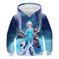 Frozen Hoodies Boys Kids Girls Sweaters Cartoon 3D Print Elsa Anna Hoodie Cool Baby Costume Long Sleeve Sweatshirt. 