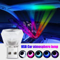 1/5Pcs Car USB Atmosphere Light LED Mini Colorful Night Light Wiring-Free Car Interior Lighting Accessories Supplies. 