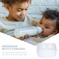 Baby Bottle Sterilizer Box Microwave Portable Tableware Holder Baby Milk Bottle Breastfeeding Supplies Storage. 