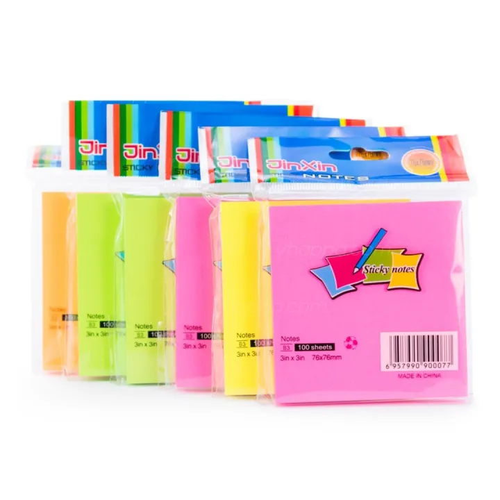 Sticky Notes 100/300/500 Sheets - Multicolor | 3" x 3" Size - Self Adhesive & Removable Stick Note Pads