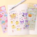 Kawaii Anime Sanrio Transparent Sticker Cartoon Cute Cinnamoroll Kuromi Melody Sticker Goo Card Stationery Handbook DIY Decals Waterproof PVC Self-Adhesive Stickers. 
