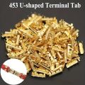 50/100Pcs U-Shaped 0.3-1.5mm² Wire Tab Inserts Connectors Cold Terminal Small Teeth Fascia Terminal. 