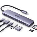UGREEN USB C Hub 7-in-1, 5 Gbps USB-C Hub with 4K HDMI, 100W Power Delivery, USB-C and 2 USB-A Data Ports, SD/TF Card Reader, Multiport Adapter for MacBook Air iPad Pro. 