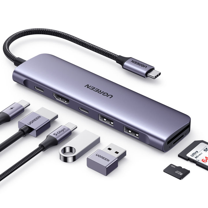 UGREEN%20USB%20C%20Hub%207-in-1,%205%20Gbps%20USB-C%20Hub%20with%204K%20HDMI,%20100W%20Power%20Delivery,%20USB-C%20and%202%20USB-A%20Data%20Ports,%20SD/TF%20Card%20Reader,%20Multiport%20Adapter%20for%20MacBook%20Air%20iPad%20Pro%20-%20Image%203