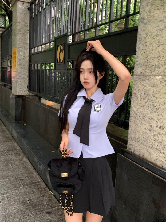 Style British Uniform Women's Short Skirt Korean School Uniform