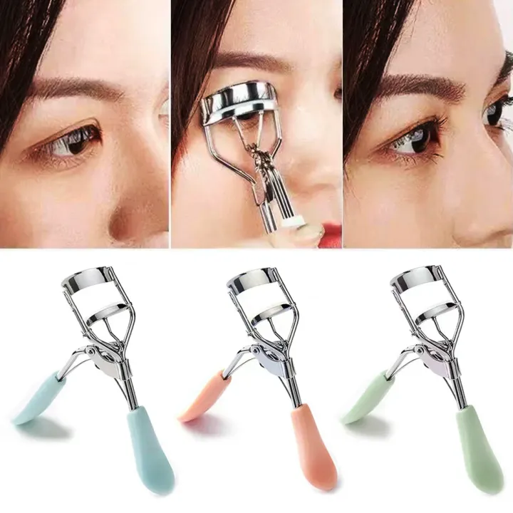 Eyelash Clip Fitted Eye Shape Plastic Handle Beauty Lash Lift Tool Eyelash Curler Cosmetic Makeup Tools Clip Lash Curler Lash Lift Tool Beauty Eyelashes Multicolor Makeup Tool