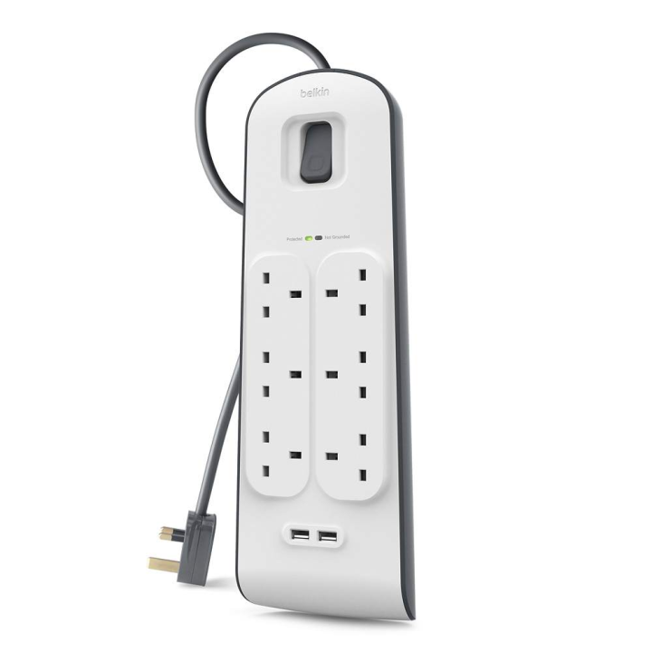 Belkin%20Surge%20Protector%20With%202M%20Cord%20+%202%20USB%20BSV804AF2M%20Orginal%20with%20warranty%20-%20Image%202
