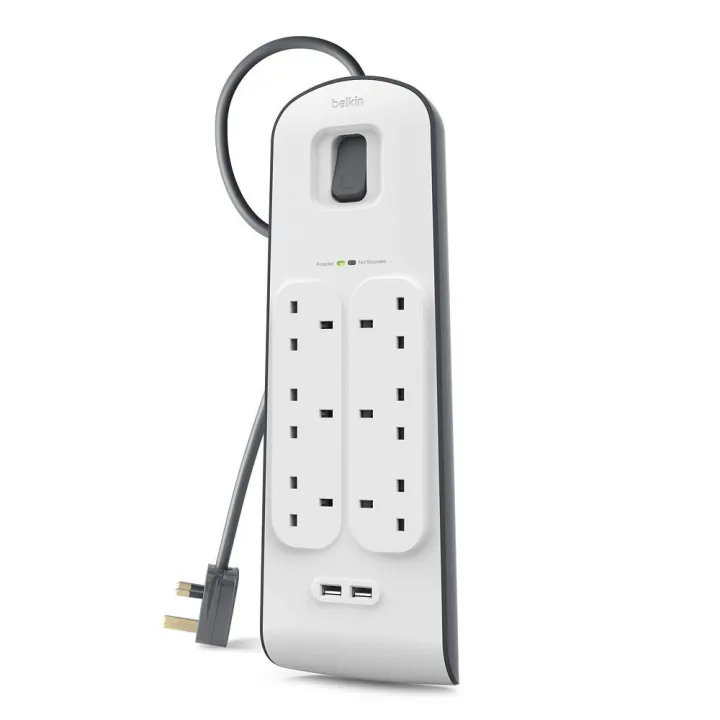 Belkin%20Surge%20Protector%20With%202M%20Cord%20+%202%20USB%20BSV804AF2M%20Orginal%20with%20warranty%20-%20Image%202