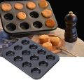 Muffin  tray  Baking pan Cup Cake Baking Tray  12 Cup Muffin Tin, Carbon Steel Muffin Tray Cupcake Baking Tray for Muffins, Cupcakes and Pudding Baking, Black. 