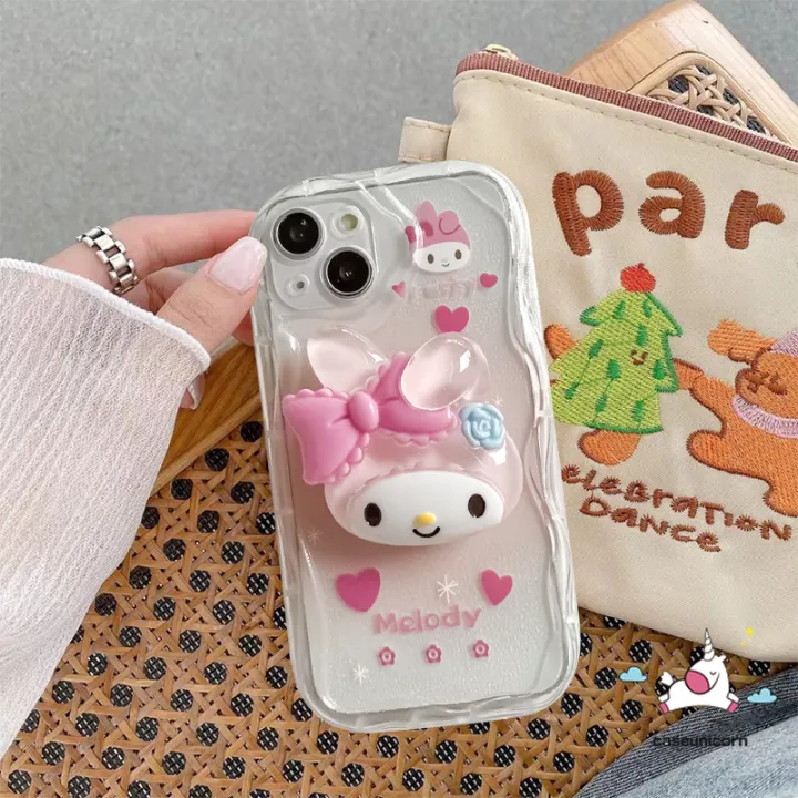 Cartoon%20Cute%20Melody%20Pompom%20Cinnamoroll%20Phone%20Cover%20Compatible%20for%20IPhone%207Plus%20XR%20Air%2017%2016%2013%2015%2011%2014%2012%20Pro%20Max%208%206%207%206S%20Plus%20X%20XS%20MAX%20SE%202020%20Lovely%203D%20Wavy%20Curved%20Edge%20Stand%20Case%20-%20Image%202
