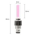 2PCS Car Wheel LED Light Motocycle Bike Light Tire Valve Cap Decorative Lantern Tire Valve Cap Flash Spoke Neon Lamp-Pink. 