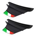 Motorcycle Winglet Aerodynamic Wing Kit Spoiler Motorcycle Wind Flow Fixing Wing for S1000RR V4 -10R R1,Bright Black. 