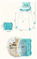 3 in 1 Multi-function Baby Feeding High Adjustable Chair BYX618. 