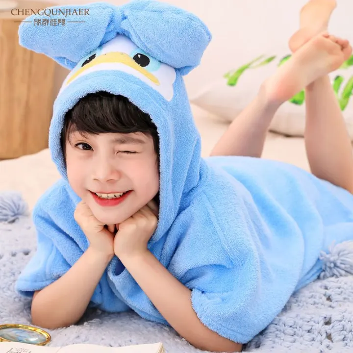 Children's%20Bath%20Dress%20Pure%20Cotton%20Towel%20Material%20Spring%20and%20Autumn%20Boys%20and%20Girls%20Absorbent%20Bathrobe%20Baby%20Bathrobe%20Cloak%20Cartoon%20Bath%20Towel%20Summer%20-%20Image%204