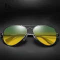 LouisWill Men Sunglasses Night Vision Sunglasses Classic Sunglasses Double Beam Frame UV400 Polarized Sunglasses Eyewear Ultra Light Elastic Leg Anti Glare Glasses Outdoor Sports Driving Sunglasses. 