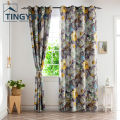 Blackout Polyester Curtain Oil Painting Style Comfortable Touch Window Curtain Home Decor. 
