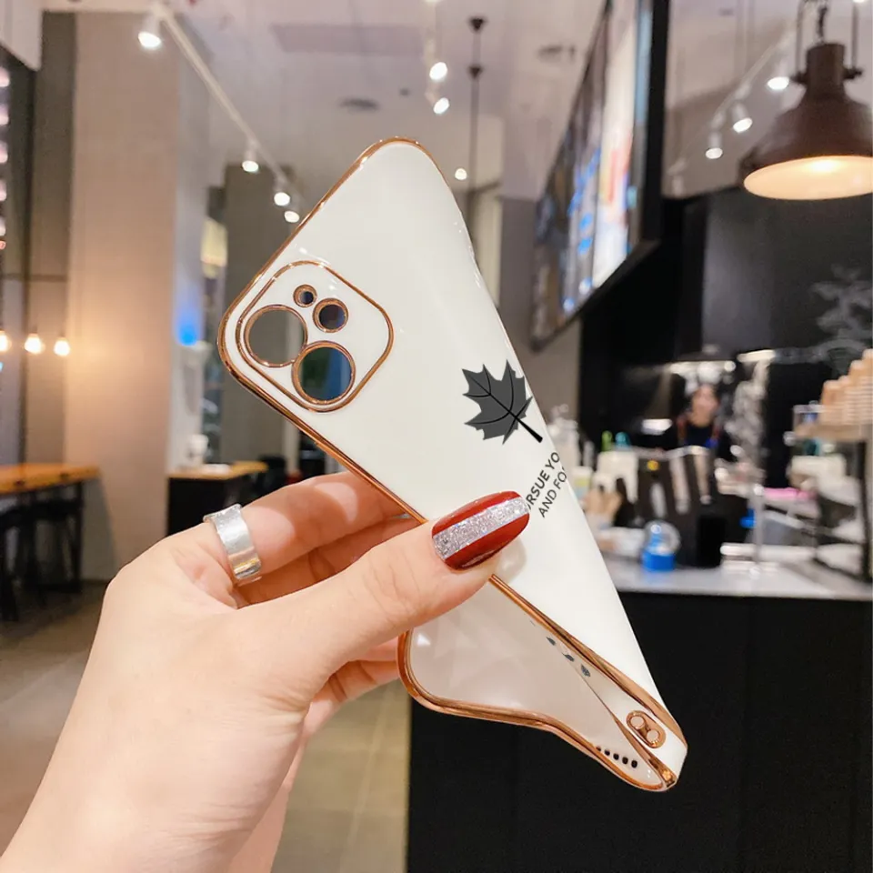 Luxury 6D Plating Soft Casing Silicone Square Frame Phone Case For