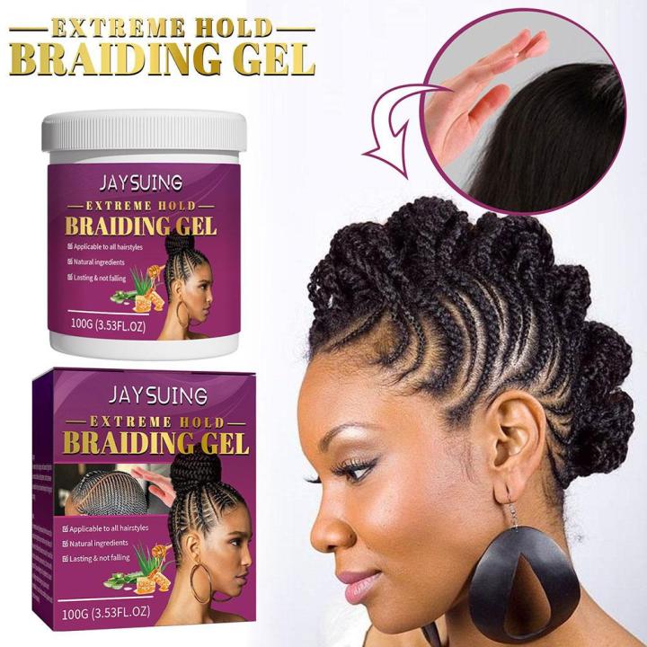 Braiding Gel African Curly Hair Braid Gel Hair Locking Hold Hair Shaping Anti-Frizz Finishing Broken Hair Styling Gel Twist F0J5