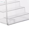 Showcase Storage Organizer Stackable Figures Display Stand Display Case Clear with steps. 