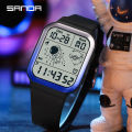 Sanda Fashion Men's Watches 50M Waterproof Sports Casual  Wristwatch for Male Clock Relogios Masculino 6052. 
