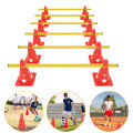 Mansa TUFF Fitness Pet Dog Kids Agility Training Hurdle with Cone 2 Cones & 1.5 meter Rods Hurdles Sets, Exercise Cones with Rods Adjustable Agility Obstacle Training Portable Agility Training Equipment. 