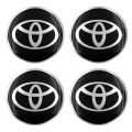 4pcs Car-Styling Emblem Wheel Center Hub Cap Stickers with Toyota Logo Tire Badge Auto for Vios Innova Fortuner Wigo. 