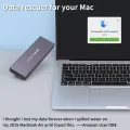 ACASIS USB C 3.2 12+16 PIN SSD Enclosure for MacBook Pro,MacBook Air, Mac Pro, iMac and Mac mini from 2013 to 2017 Enclosure with M.2 Nvme SSD adapter MAC3W. 