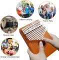 Kalimba 17 Keys Thumb Piano with Casing, Tune Hammer and Study Instruction,Portable Mbira Sanza Finger Piano,Gift for Kids Adult Beginners Professional. 
