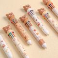 multi cleaning pen 10 Colors Ballpoint Pen Cartoon Bear 0.5mm Colorful Ink Gel Pens Kawaii Chrismtas Pens School Office Supplies Korean StationeryTool Sets. 