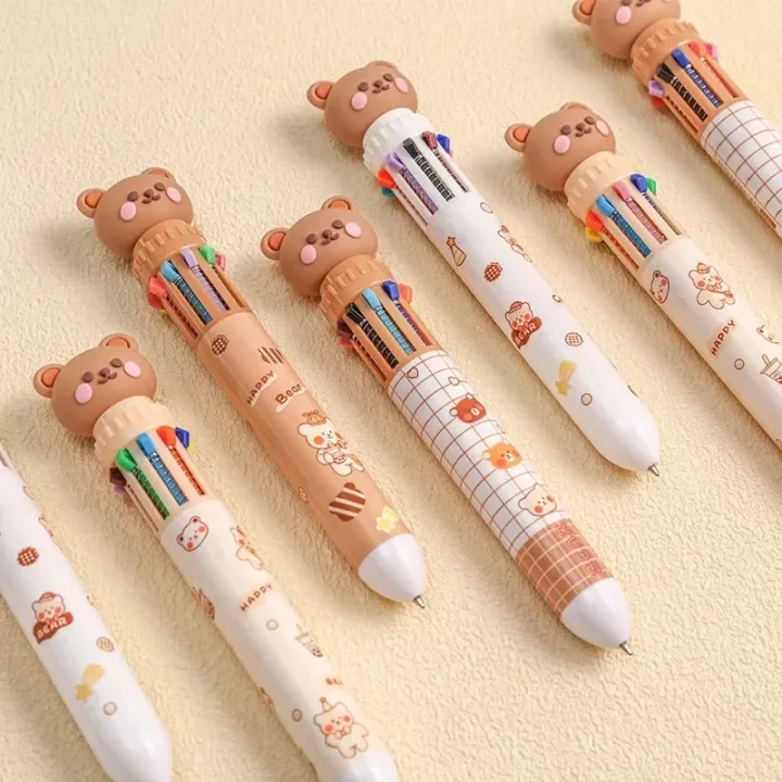 multi%20cleaning%20pen%2010%20Colors%20Ballpoint%20Pen%20Cartoon%20Bear%200.5mm%20Colorful%20Ink%20Gel%20Pens%20Kawaii%20Chrismtas%20Pens%20School%20Office%20Supplies%20Korean%20StationeryTool%20Sets%20-%20Image%202