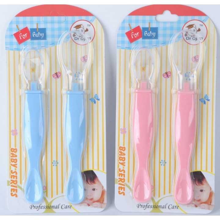 Dr gym Soft Silicone spoon Baby Spoon 2pieces