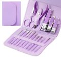 Manicure Sets 16 pcs Nail Clippers Professional Toenail Clippers Carbon Steel Nail Clippers Set for Men Woman Toe Nail Clippers Tools Grooming Kit for Thick Nails with Travel Leather Case. 
