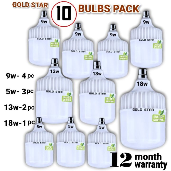 LED%20Bulb%20GOLD%20STAR%20brand%2010pc%20bulb%20home%20pack%20.(%209w%204%20bulbs%20+%2013W%202%20bulbs%20+%205w%203%20bulbs%20+%2018W%201%20bulbs%20)%20Energy%20saving%20(%2012%20Months%20Warranty%20)%20-%20Image%209